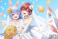 兎田ぺこらと宝鐘マリンが重大発表を予告…ウェディングドレス姿の二人に「ぺこマリ結婚」がトレンドに 画像