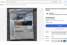 歴史的ビデオゲームパッケージがオークションに、50ドルスタートが1日で4,000ドル超え―グラフィックアドベンチャーの始祖『ミステリーハウス』初版ディスク出品される 画像