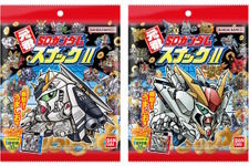 昔懐かしい「元祖SDガンダム」シール付きスナックに第2弾！「νガンダムHWS」や「サイサリス」まで全33種―描き下ろしの「ペーネロペー」らも収録