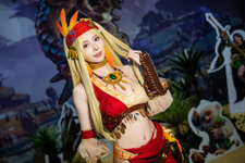 【コスプレ】踊り子・和服の冒険者がお出迎え！全く新しい「モンハン」の魅力を訴求した美女レイヤーたちの美貌を見よ【写真12枚】