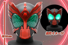 目が光る！「仮面ライダーオーズ」マスクディスプレイがプライズ展開ー目はクリアパーツを使用、質感にもこだわり 画像