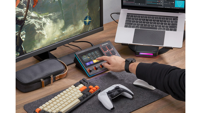 AVerMedia、配信者向けタッチパネル搭載コントロールセンター「AX310」と高音質ダイナミック型マイク「AM330」を5月25日に発売