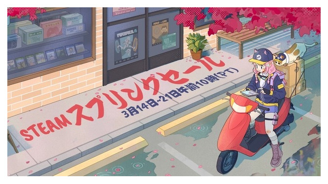 「Steamスプリングセール2024」メインアートがキュート！「グッズが欲しい」「ネコをクリックしてみるべき！」といった反応も