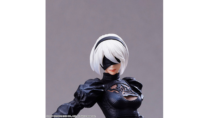 チラ見えする太もも…！『ニーア オートマタ』より「2B」のフィギュア再受注開始！背中の素肌や細かな装飾まで見どころ満載