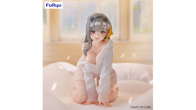 シャツの透け感＆大胆なポーズの破壊力…！『勝利の女神：NIKKE』より「モダニア」ぬーどるストッパーフィギュアがプライズとして順次展開
