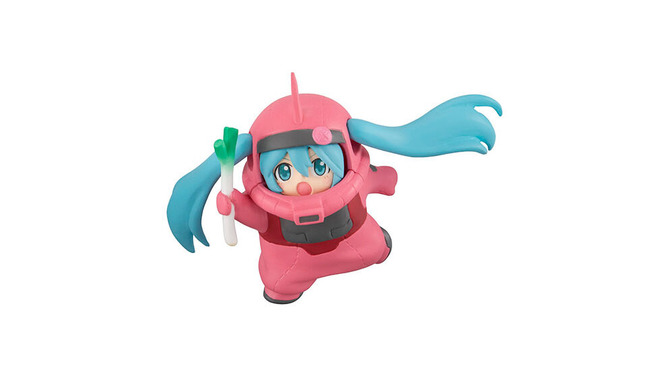シャアザクぐるみ着た「初音ミク」が反則級の可愛さ！「45周年ガンダム」コラボイラストがガシャポンでフィギュア化