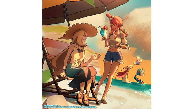 『ポケモン』シロナ、フウロの“夏ファッション”が可愛すぎる！海を楽しむ開放的な姿にトレーナーたちメロメロ