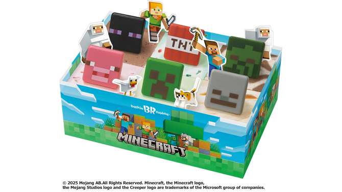 食べ終わると何かが出てくる…？『マインクラフト』がサーティワンに初登場ーキャラピック付のアイスケーキを販売