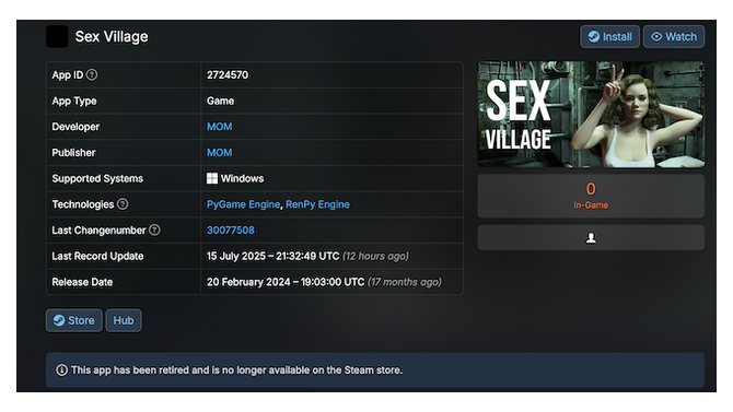 Steam「特定の成人向けコンテンツ」を早速制限。ガイドライン更新に伴いルール違反のゲーム削除