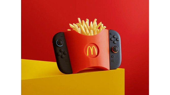 フライドポテトMサイズをすっぽり収納のスイッチ2ジョイコンホルダー3Dプリントモデル無料公開