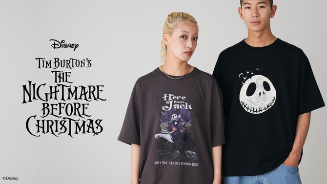 イベントや普段使いにも！大人も着やすい「ナイトメアー・ビフォア・クリスマス」Tシャツが発売