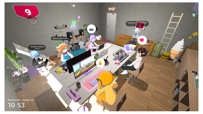 作業集中アプリ『gogh』Steam版マルチプレイのオープンβ、本日8月25日より開始！他ユーザーの部屋に集まれる新機能をいち早く体験