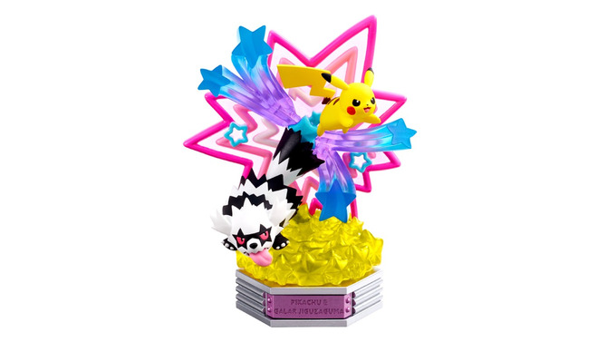 ピカチュウ＆ガラルジグザグマや、ミュウたちをビビッドな世界観で立体化！『ポケモン』“ネオンパーティー”インテリアフィギュア全6種