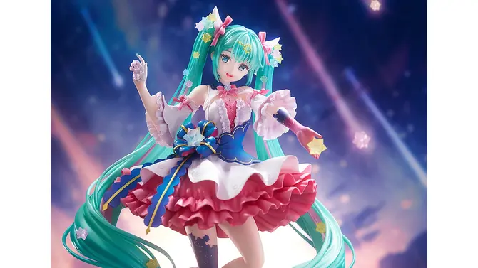ツインテや衣装に散りばめられた星が綺麗！「初音ミク」エキスポ10周年記念イラストコンテストのキービジュアルフィギュアが再販