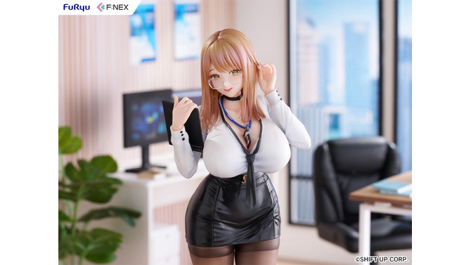 ムチムチの太ももとタイツに視線が…『勝利の女神：NIKKE』エマがコスチューム「オフィスセラピー」姿でフィギュア化