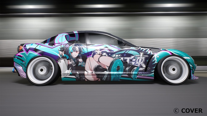 ホロライブ・輪堂千速の痛車が凄い！レースゲーム『首都高バトル』とコラボ、「マツダ RX-8」に乗りライバルとして現る