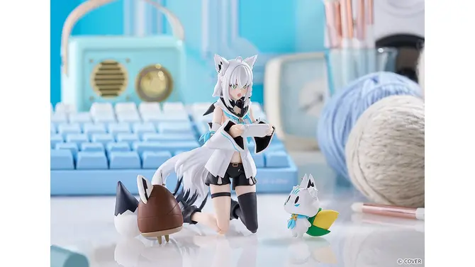 ホロライブ・ 白上フブキのアクションフィギュア「figma」が予約受付開始！オプションパーツにキャラクター「すこん部」「おるやんけ」付属