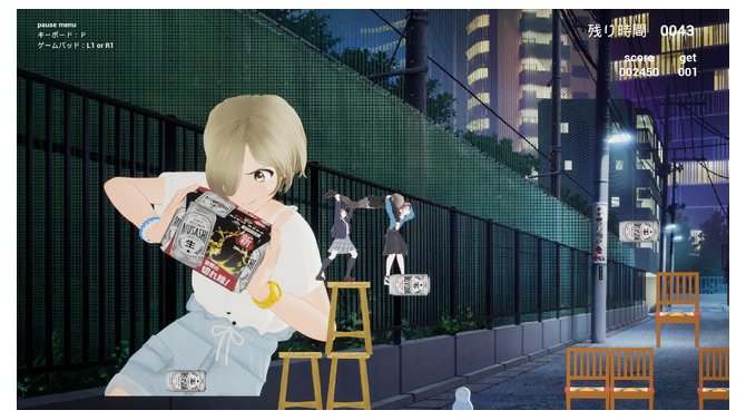 アニメ「ガルクラ」原作のカオスな2DACT『桃香（を）ワッショイ』Steamでリリース―降り注ぐビール缶を避け泥酔者をソファーにシュート