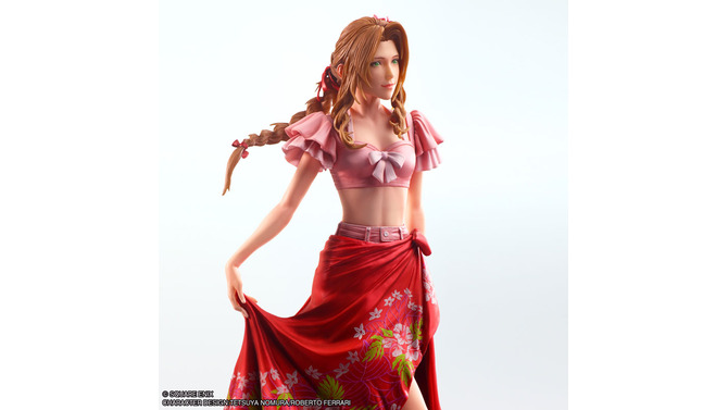 『FF7』パレオまとった水着エアリスが美しい…！可動するクラウドからティファまで、3人のフィギュアが予約受付中