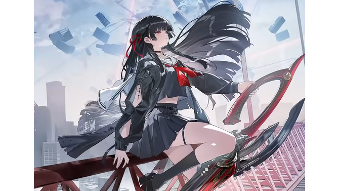セーラー服に黒髪ロングな日本風美少女！『鳴潮』新キャラ「千咲」がいよいよ実装―武器は剣にも見える巨大なハサミ
