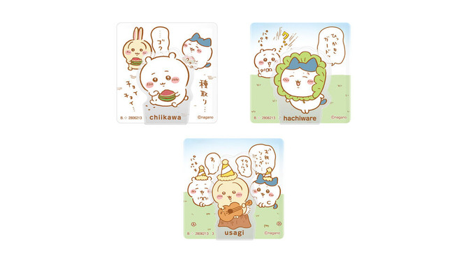 「ちいかわ」立体的に飾れるアクリルクリップ！お祝いソングを歌ううさぎやお風呂に入るラッコなど、どれも可愛い全13種