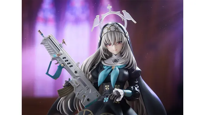 絶対領域に透けハイソックス！『ブルアカ』より「サクラコ」が黒色のシスター服で立体化、固有武器「浄化の織り手」も見応え十分