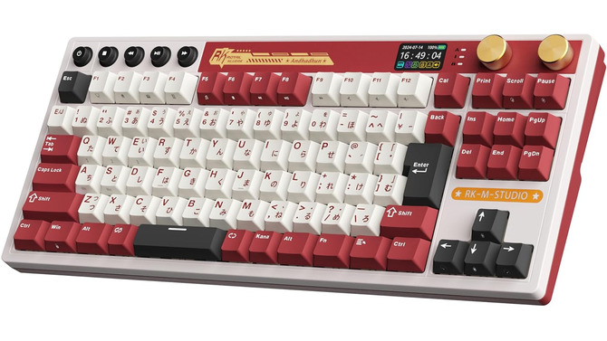 懐かしの“ファミコンカラー”をまとった、レトロデザイン×高性能の「RK M87」ゲーミングキーボード