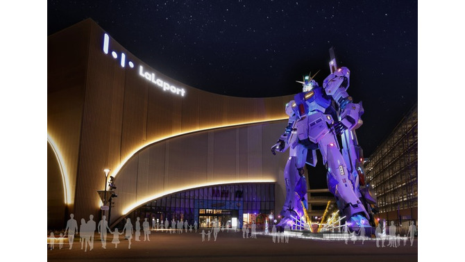 「実物大ν（ニュー）ガンダム立像」冬季限定25-26Ver.ライトアップ　※画像はイメージです