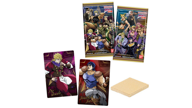 アニメ「ジョジョ」主人公とボスは新規描き下ろし！「7部」までのキャラクターなど全34種ラインナップしたカード付きウエハース第2弾