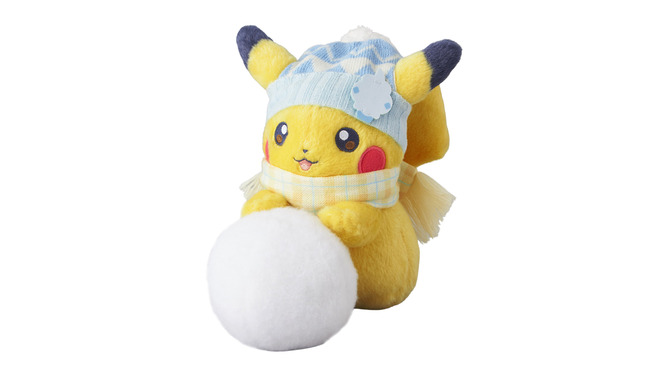 雪遊びをするピカチュウが可愛すぎ！ゆきだるまイメージの『ポケモン』ぬいぐるみが11月29日より発売