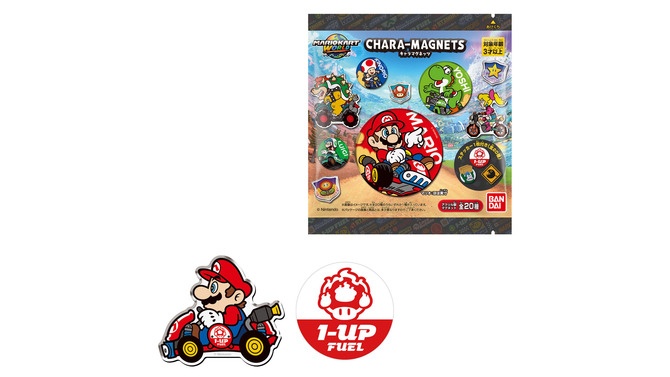 『マリオカート ワールド』カートに乗ったキャラクターなどアクリル製マグネット全20種！ゲーム内に登場する“ステッカー”も1枚付属