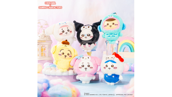 「ちいかわ×サンリオキャラクターズ」コラボグッズがむちゃカワ！“スーパーマーケット”風アイテムほか、ハローキティを着たハチワレなども