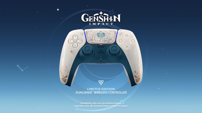 PS5純正コントローラー・DualSenseに『原神』コラボモデル登場！旅人のモチーフアイコンや、裏面にはパイモンも