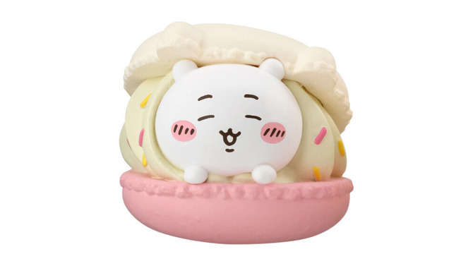 「ちいかわ」たちが、マカロンになっちゃった！上に乗った生地もお顔になっているガシャポン「きゃらまかろん」全4種がどれも可愛い