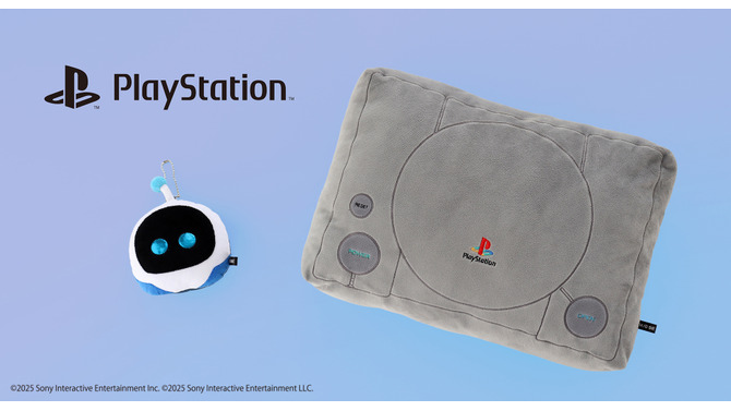 初代プレステのクッションが順次発売！『ASTRO BOT』チャームは持ち歩けて、リストレストとして活用可能