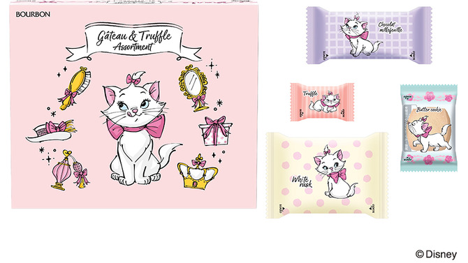 “おしゃれキャット”のマリーがかわいい4種の洋菓子アソートに！「ディズニー／ガトー＆トリュフアソート」は12月9日より発売