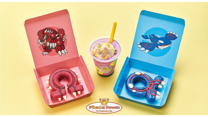 『ポケモン』グラードン/カイオーガをモチーフにしたドーナツが発売！「ピカチュウスイーツ」オリジナルステッカーも貰える