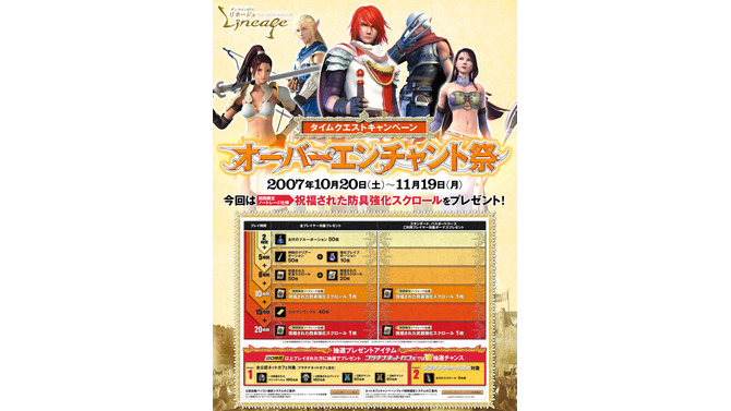 Lineage (R) and Lineage (R) the Cross Rancor are registered trademarks of NCsoft Corporation. 1998-2007 (C) Copyright NCsoft Corporation. NC Japan K.K. was granted by NCsoft Corporation the right to publish, distribute, and transmit Lineage the Cross Rancor in Japan. All Rights Reserved.