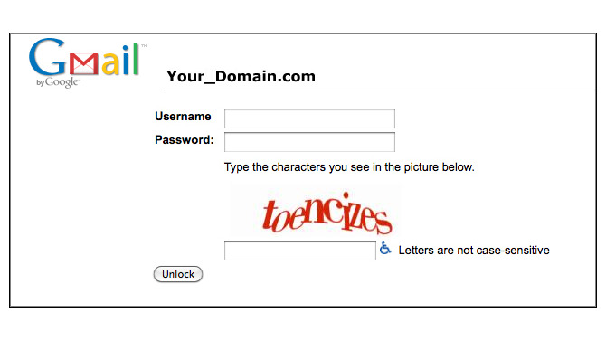 CAPTCHA(画像認証システム)の一例
