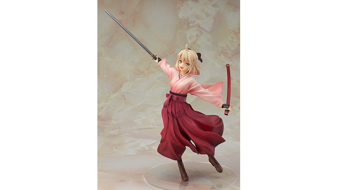 漫画「コハエースEX」の「桜セイバー」がフィギュア化、桜をイメージした袴のあざやかなカラーが印象的