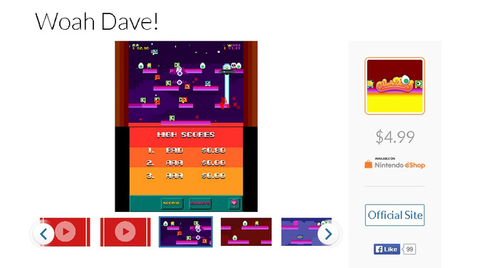 海外ニンテンドーeショップで配信中の『Woah Dave!』がNES向けに移植されるかも？開発会社が検討中