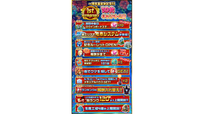 『ランブル・シティ』1周年記念！ プレゼントや新エリアオープンなどキャンペーン開催