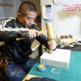 ストラップ製作シーン