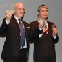 Panini S.p.AのPeter Warsop氏（左）、バンダイの川田裕二氏（右）