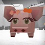 相棒のブタちゃんもエクステとリボンでかわいくアレンジ
