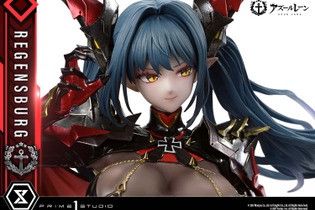 肌にピッタリ張り付いた黒タイツがセクシー…！『アズレン』より「レーゲンスブルク」が約18万円、500体限定でスタチュー化 画像