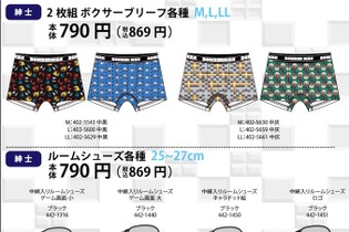 しまむらにて、『ボンバーマン』アイテムが登場！ゲーム画面をデザインしたボクサーブリーフはインパクト抜群、ドット絵もキュート 画像