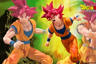 「ドラゴンボール超」より「超サイヤ人ゴッド孫悟空」アクションフィギュアが2バージョンで展開！3種の交換用表情パーツで様々なシーンを演出 画像