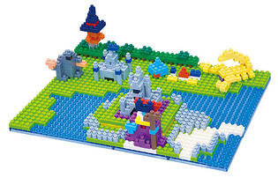 初代『ドラクエ』の「竜王」「ラダトームの城周辺マップ」がナノブロックに登場―ドット絵みたいだ！ 画像