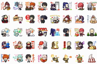 『FGO』お正月LINEスタンプ第2弾発売！日本ゆかりのサーヴァント達が年末年始を彩る 画像